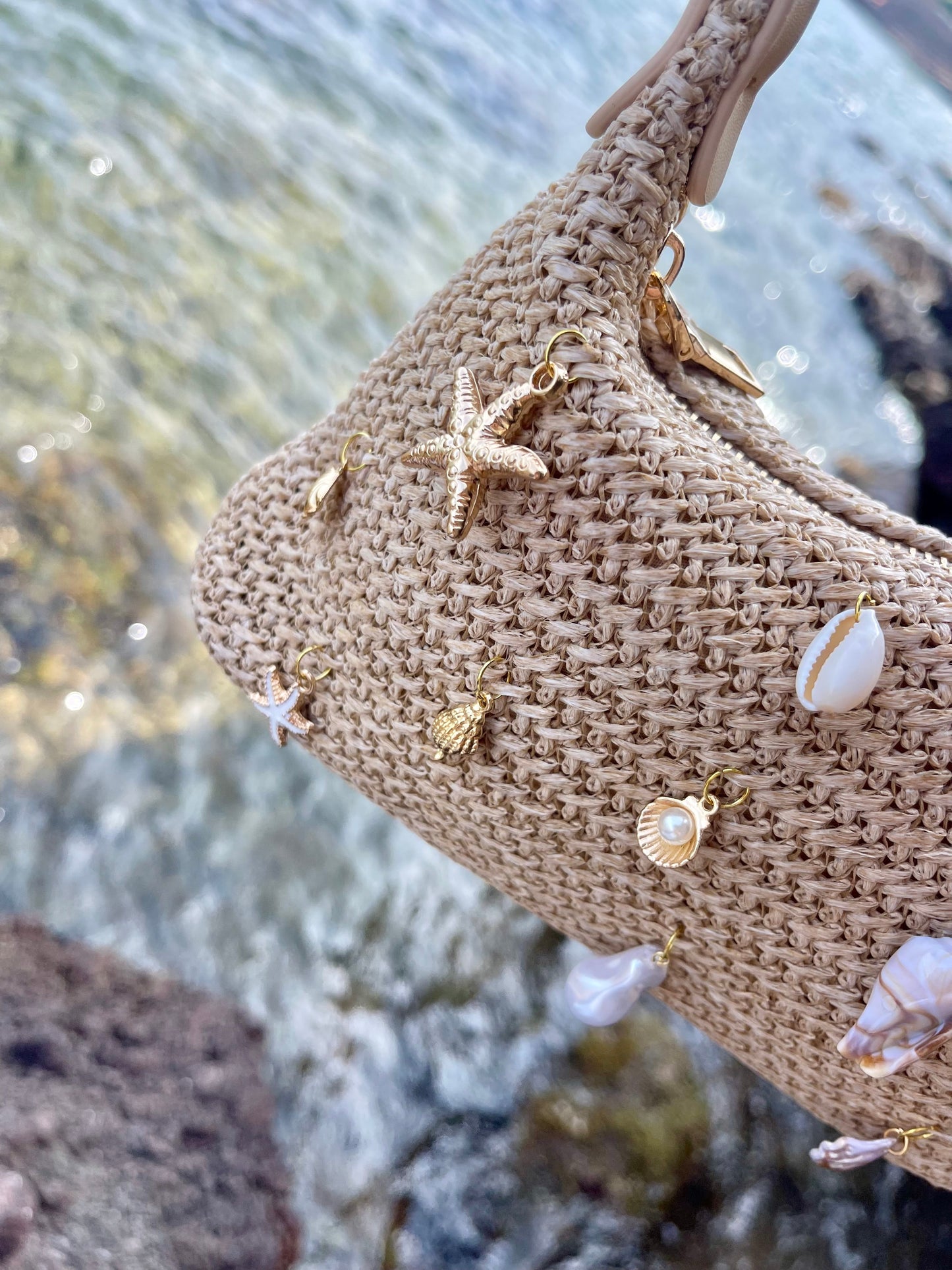 Sacs BAÏA Les Trésors de la Riviera sacs breloques coquillages
