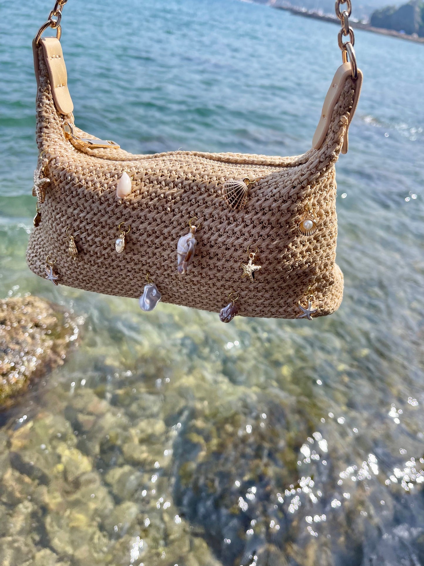 Sacs BAÏA Les Trésors de la Riviera sacs breloques coquillages