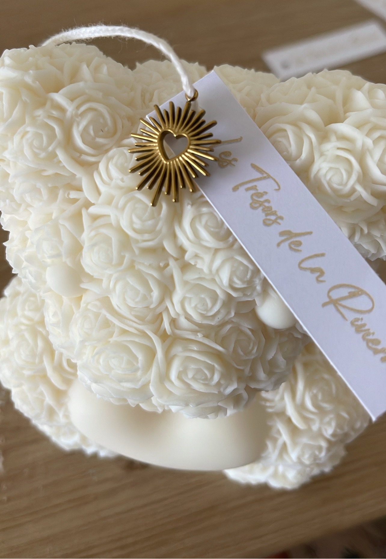 les trésors de la Riviera, Bougie végétale artisanale, ourson coeur, Parfums de Grasse