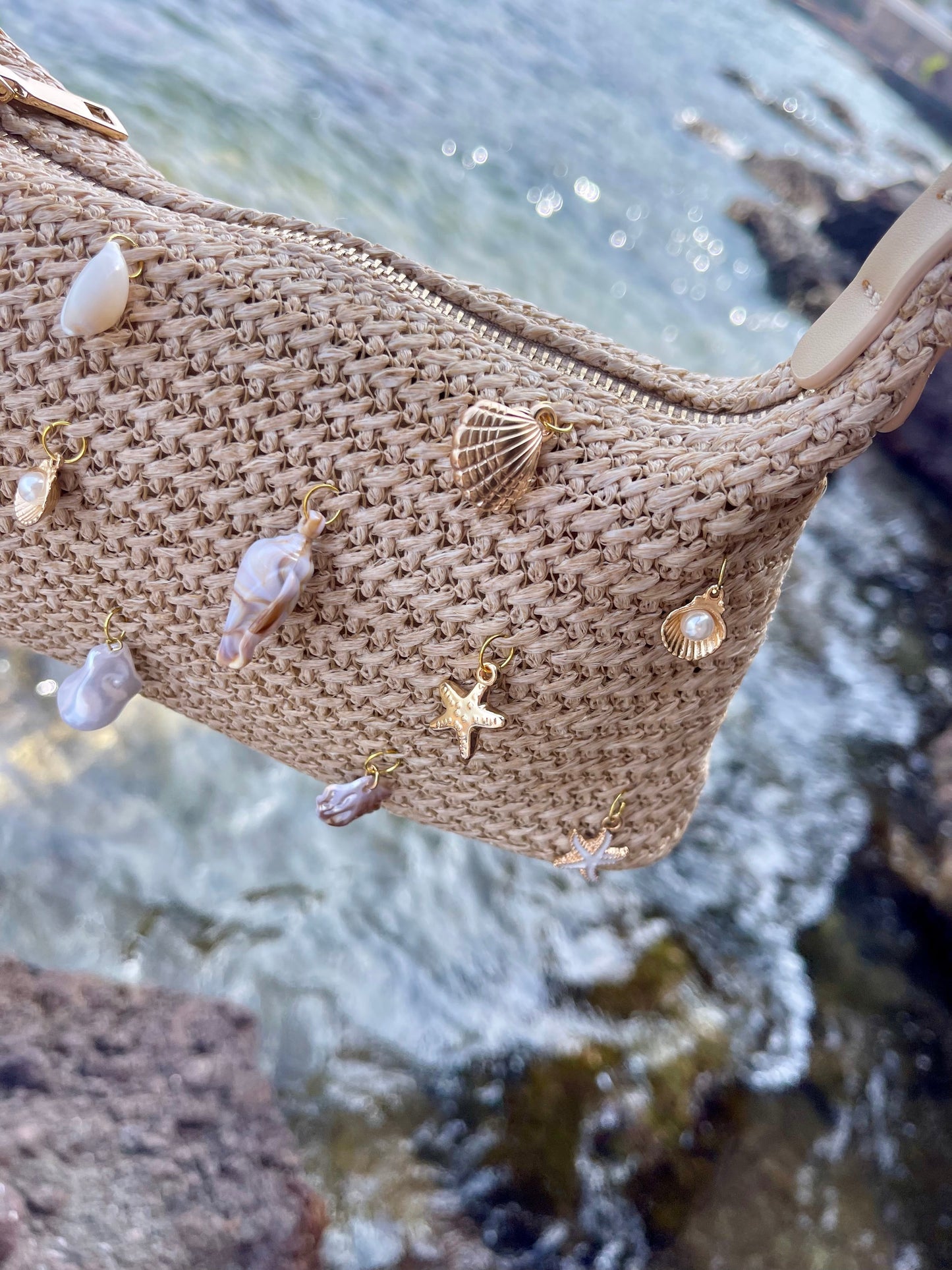 Sacs BAÏA Les Trésors de la Riviera sacs breloques coquillages
