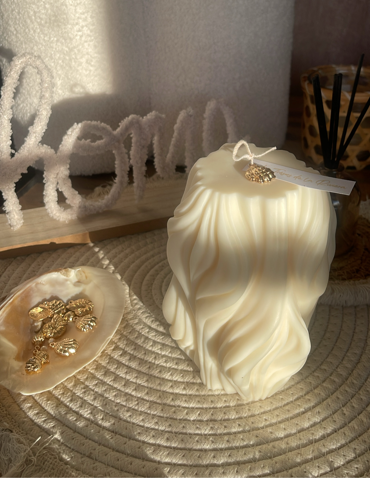 les trésors de la Riviera, Bougie végétale artisanale, vagues, Parfums de Grasse